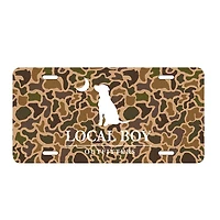LBO Logo License Plate in Old School Camo