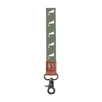 Classic Wrist Lanyard in Thyme Dog and Moon