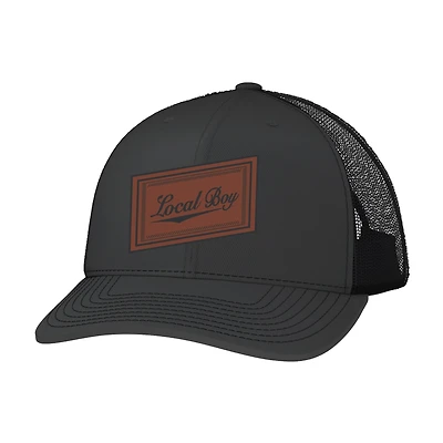 Leather Slant Patch Trucker Hat