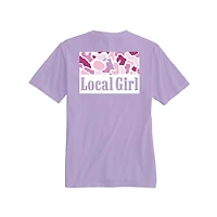 Youth Pink Localflauge Camo Banner Short Sleeve T-Shirt