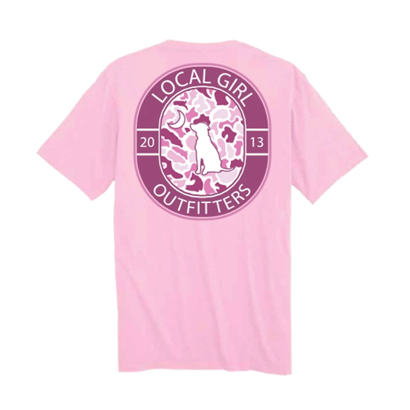 Youth Localflage Pink Crest Short Sleeve T-Shirt