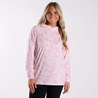 Women's Heather Blend Hooded T-Shirt Localflage Pink