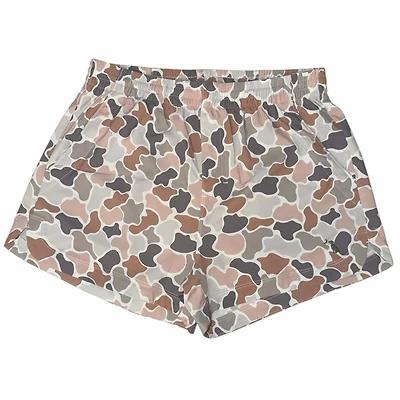 Women's Volley Shorts Flora Forest Camo