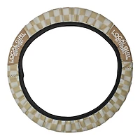 Local Girl Steering Wheel Cover in Khaki Checker