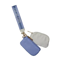 Dual Wristlet in Periwinkle and Grey