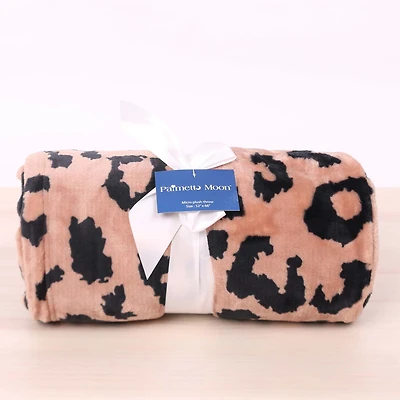 Brown Leopard Fleece Blanket