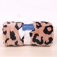 Brown Leopard Fleece Blanket