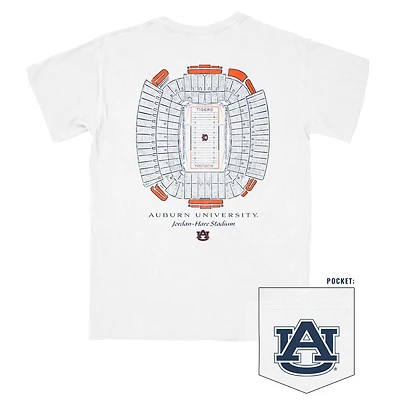 Auburn Tigers Jordan-Hare Blueprint Short Sleeve T-Shirt