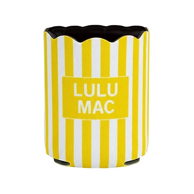 Lulu Mac Yellow Stripe Can Cooler