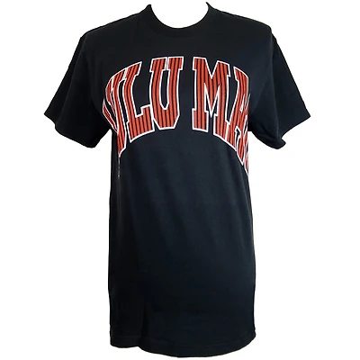 Lulu Mac Striped Short Sleeve T-Shirt Red and Black