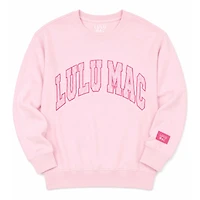 Lulu Mac Striped Embroidered Sweatshirt Light Pink