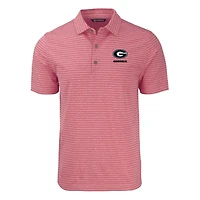 UGA Heather Stripe Short Sleeve Polo
