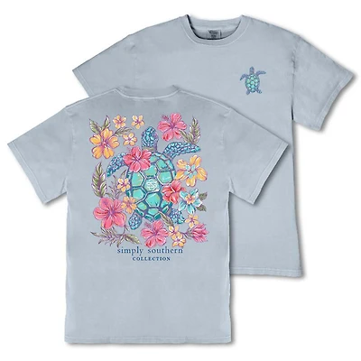 Floral Turtle Short Sleeve T-Shirt