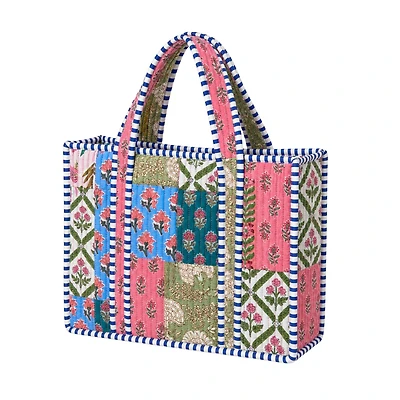 Multicolor Patchwork Mini Tote Bag