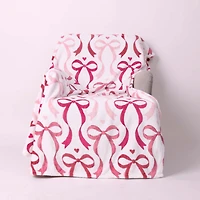 Pink Romantic Bows Fleece Blanket