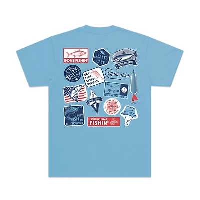 Youth Fishing Collage Short Sleeve T-Shirt