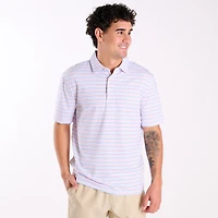 Men's Blue Striped UPF Polo