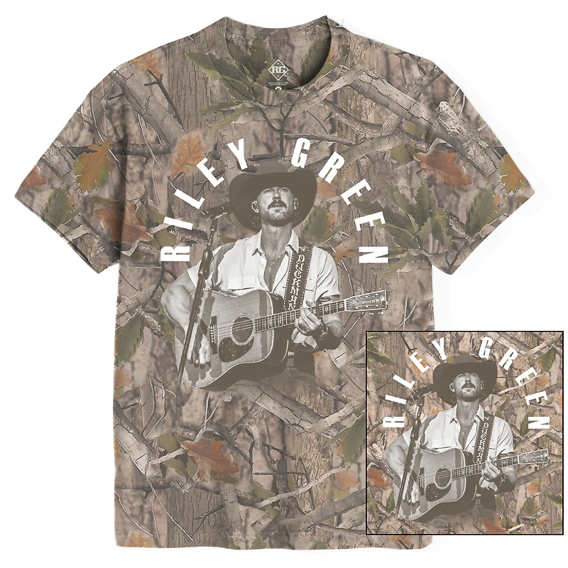 Riley Green Camo Out Here Tour Short Sleeve T-Shirt