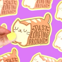 Just Loafing Around Cat Vinyl Sticker