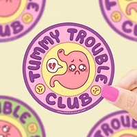 Tummy Trouble Club Vinyl Sticker