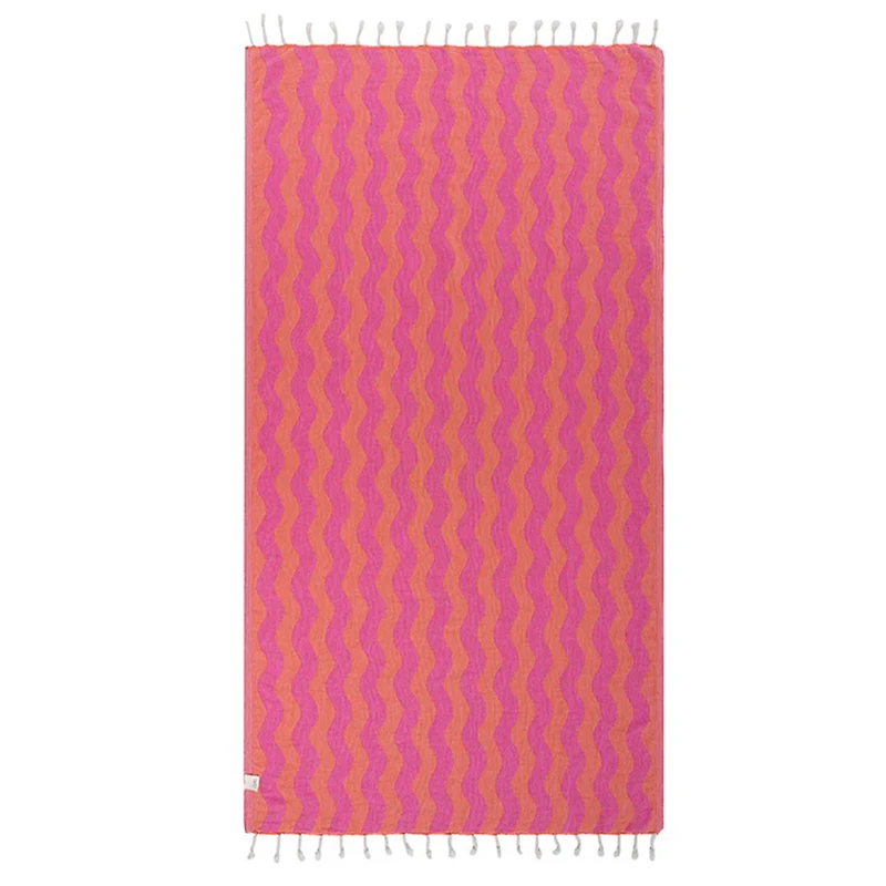 Coral Rumble Waves Towel