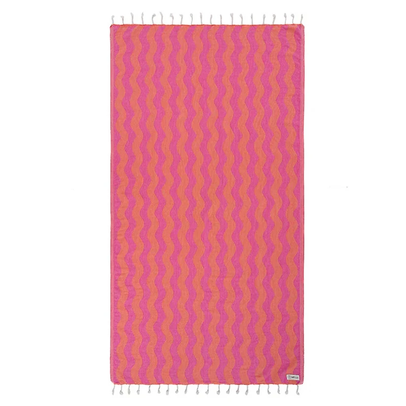 Coral Rumble Waves Towel