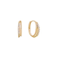 Double Layer Gold Hoop Earrings