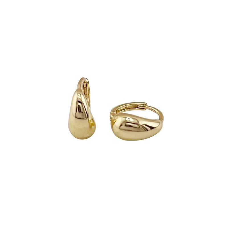 Gold Huggie Hoop Earrings