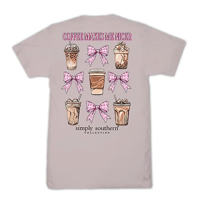 Coffee Makes Me Nicer Short Sleeve T-Shirt