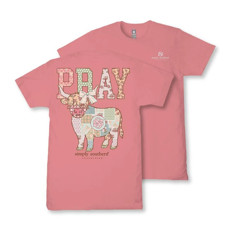 Pray Highland Cow Short Sleeve T-Shirt
