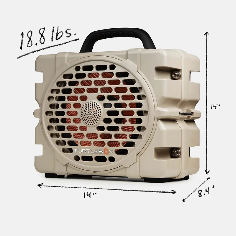 Turtlebox Grande Portable Speaker in Tan