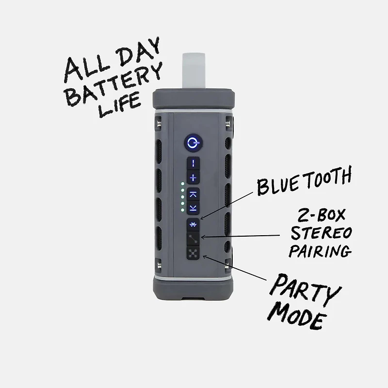 TurtleBox Ranger Portable Speaker in Grey