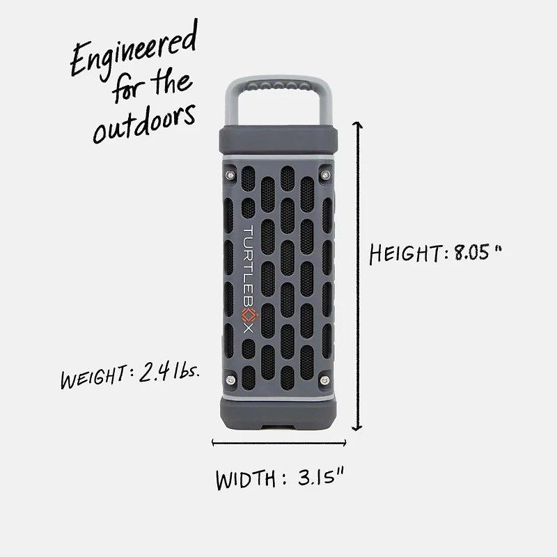 TurtleBox Ranger Portable Speaker in Grey