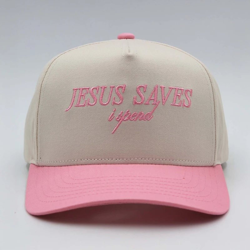 Jesus Saves Hat in Pink