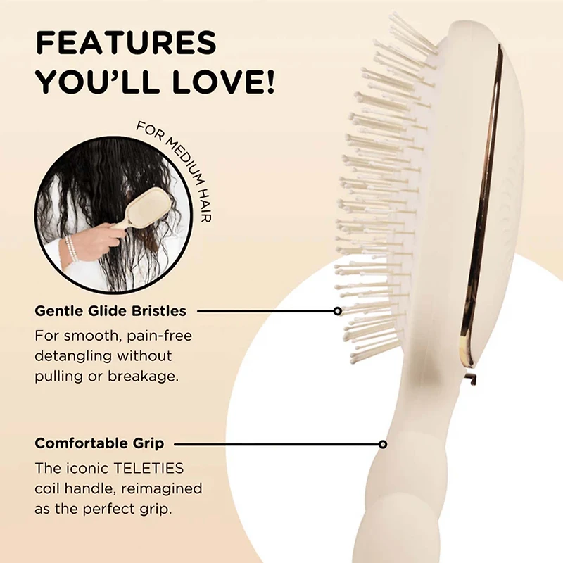 Tan Detangler Hairbrush
