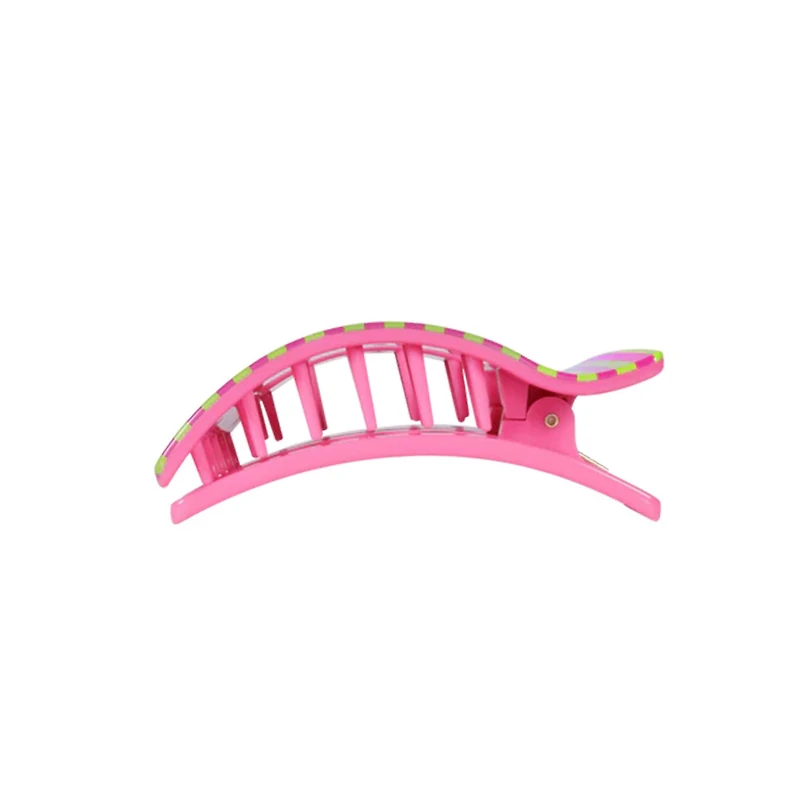 Medium Flat Rectangle Hair Clip in Summer Crush