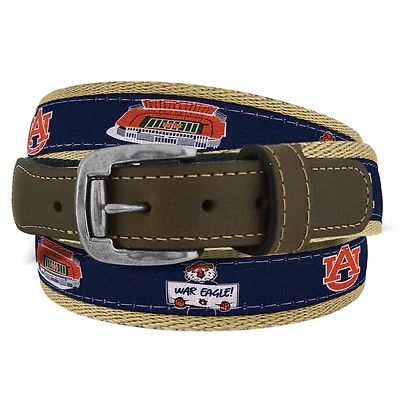 Auburn University Stadium RIbbon Belt Navy