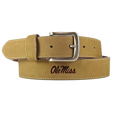University of Mississippi Embossed Leather Belt