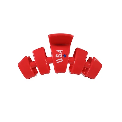 Small Classic Cup Hair Clip in USA Red