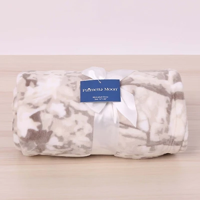 White Camo Printed Fleece Blanket