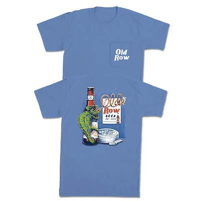 Chameleon Beer Short Sleeve T-Shirt Washed Denim
