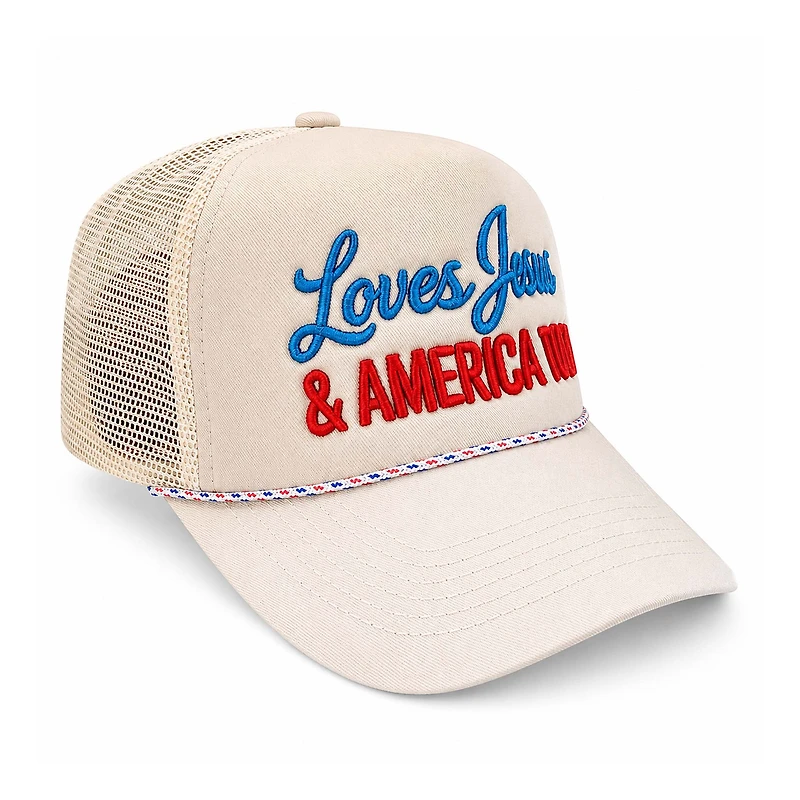 Loves Jesus and America Too Hat