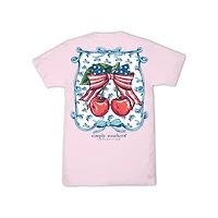 Youth USA Cherries and Bows Short Sleeve T-Shirt