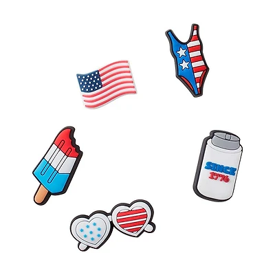 USA Jibbitz 5 Pack