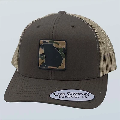 Georgia Camo Patch Trucker in Brown