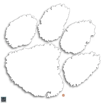 Clemson Mini 2 inch Paw Decal