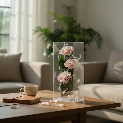 Eternity 3-in-1 Rose Enchanted Glass Case