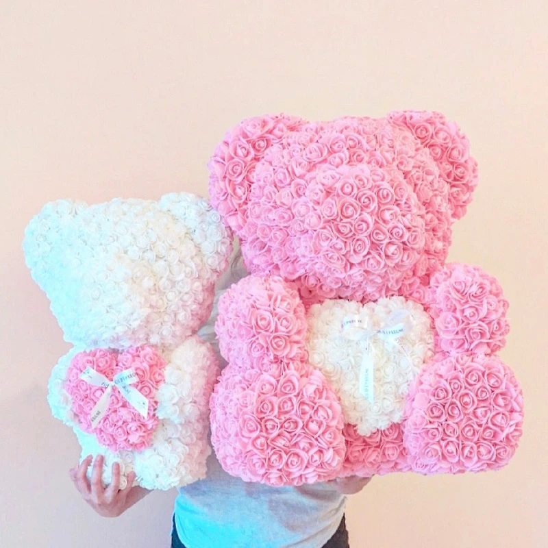 Sweetheart Jumbo Rose Foam Bear
