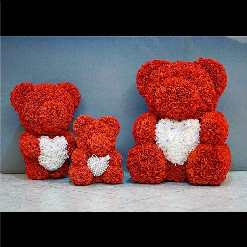 Sweetheart Jumbo Rose Foam Bear