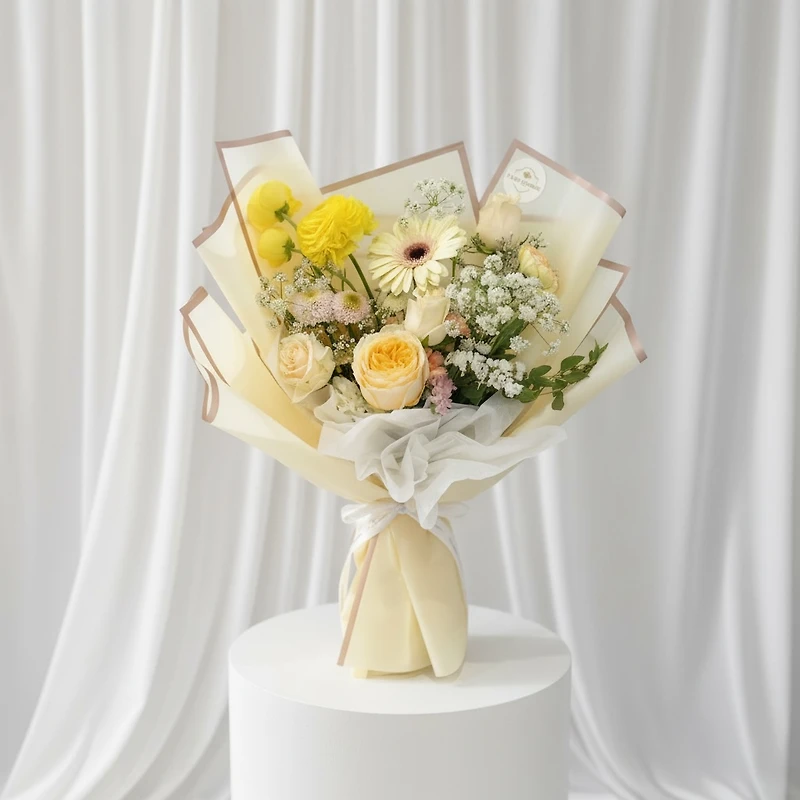 Sunny Blooms Arrangement - Fresh Flowers